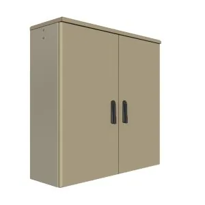 DBV 121204 Dobbeltveggede aluminiumsskap med 2 dører - 1200x1200x400mm