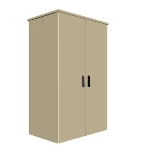 DBV 201208 Dobbeltveggede aluminiumsskap med 2 dører foran og bak - 2000x1200x800mm