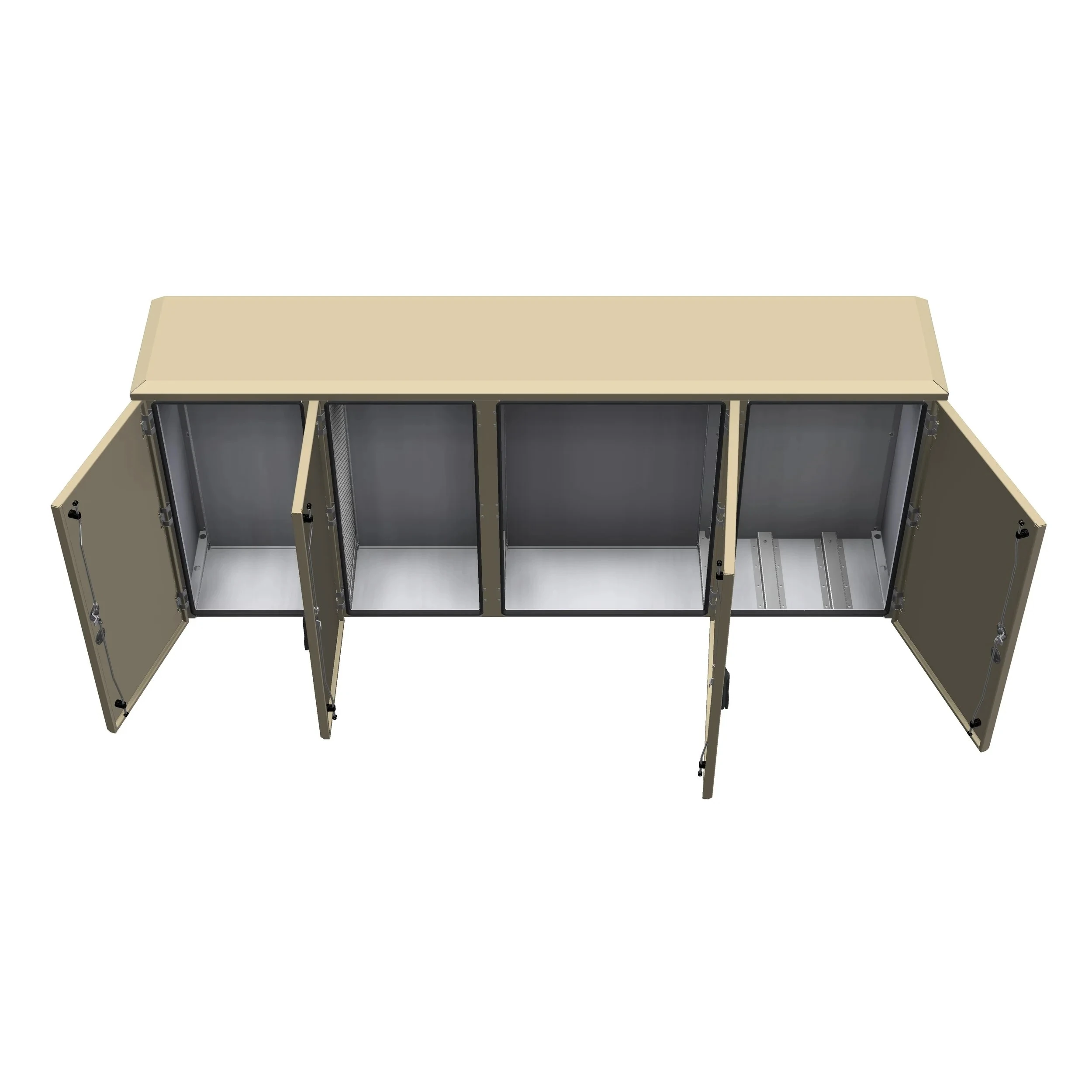 DBV 122805 Dobbeltvegget aluminiumsskap med 4 dører - 1200x2800x500mm - Bilde 2